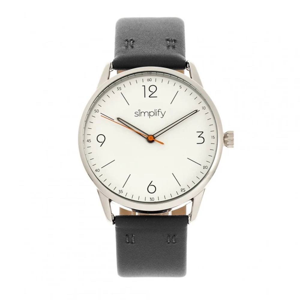 Simplify Silver and Black Watch